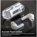 TWS Wireless Earbuds Transparent Case LED Display Touch Control Bluetooth 5.3