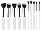 Elegant Wooden Handle Makeup Brush Set